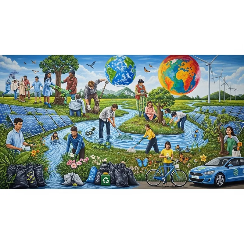 Environment Awareness Mural Art - Depicting Environmental Concepts