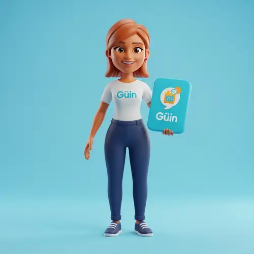 Friendly 3D Character for Güin Mobile App