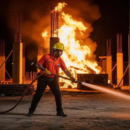 Dedicated South Asian Chief Engineer Managing Challenging Fire Situation