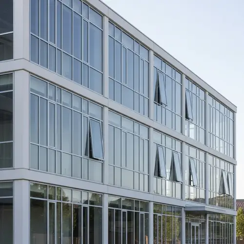 Minimalistic Architectural Structure with Abundant Fenestration