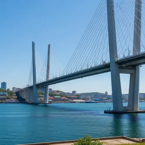 Bridge Over Golden Horn Bay in Vladivostok