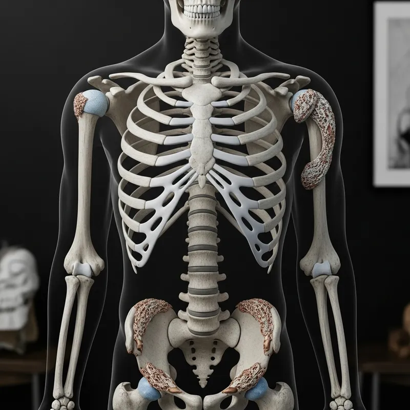 Abstract Human Skeletal System Artwork