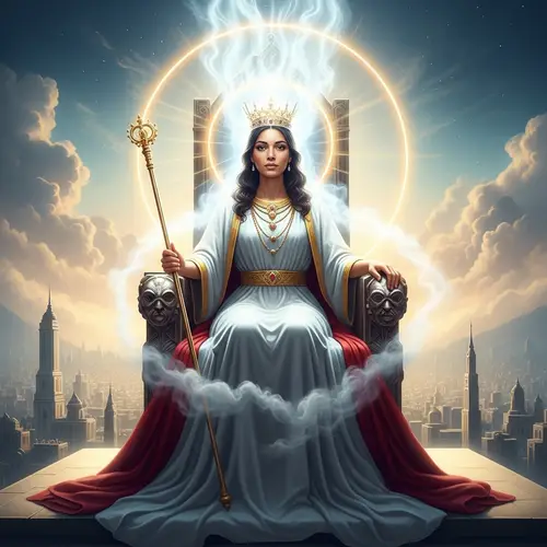 Majestic Racially Ambiguous Woman on Throne | Divine Aura