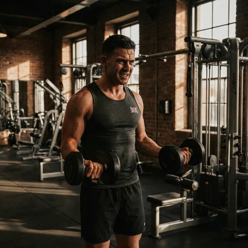 Intense Gym Workout: Mid-Bicep Curl with Dumbbells