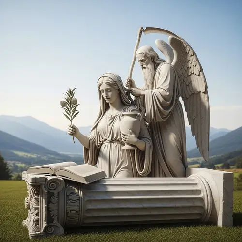 Grand Master Hiram Abiff Marble Monument - Symbolism and Detail