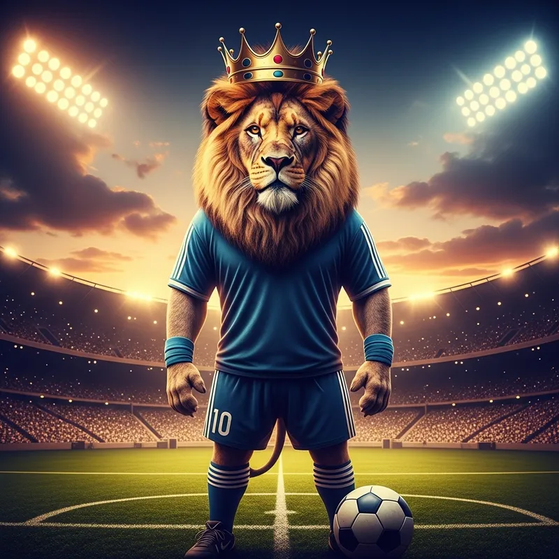 Majestic Lion in LeBron Jersey | Sports Photography