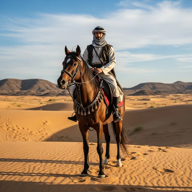 Arabian Rider in Desert - Ancient and Islamic Times Arabian Rider in Desert - Ancient and Islamic Times