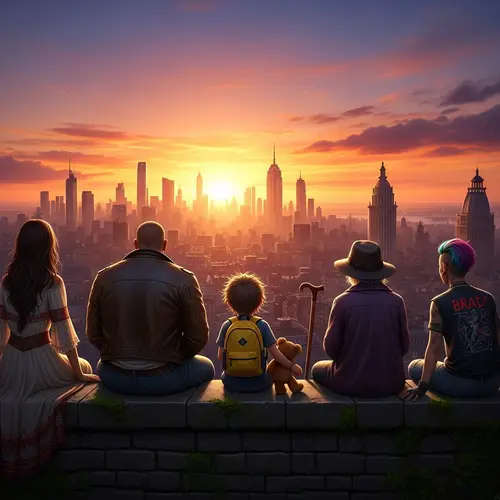 Mysterious Group Sitting Away from View