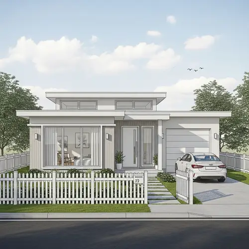 Minimalist Single-Story House Sketch