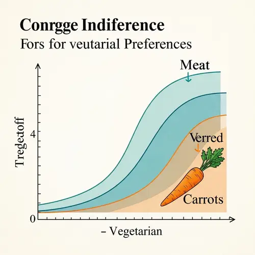 Vegetarian Lifestyle Illustration: Meat vs Carrot Comparison