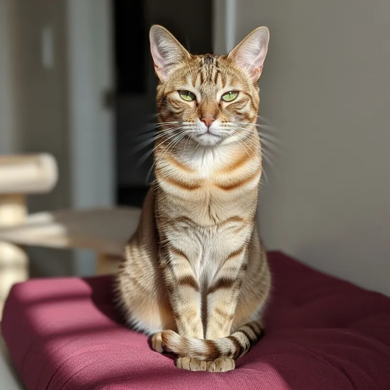 Cute Cat on Cozy Cushion Cute Cat on Cozy Cushion