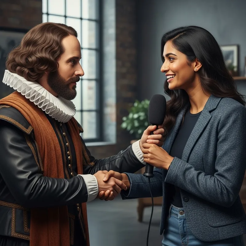 William Shakespeare Interview in Modern Times: A Comic Encounter William Shakespeare Interview in Modern Times: A Comic Encounter