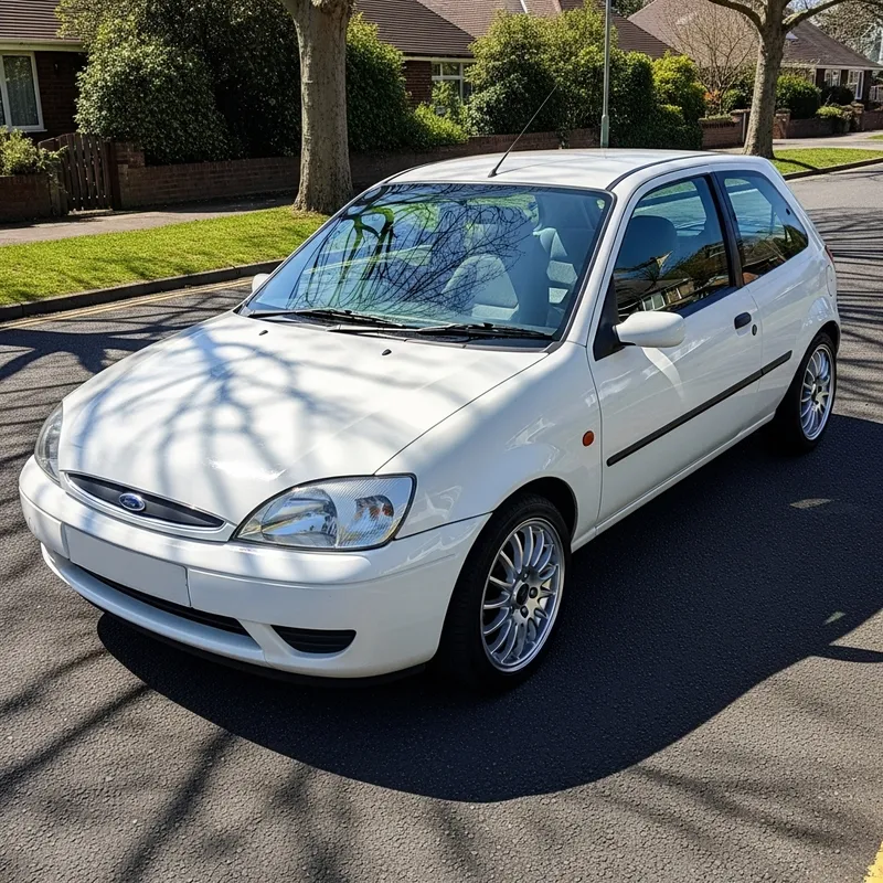 Classic 1998 White Ford Fiesta Sedan