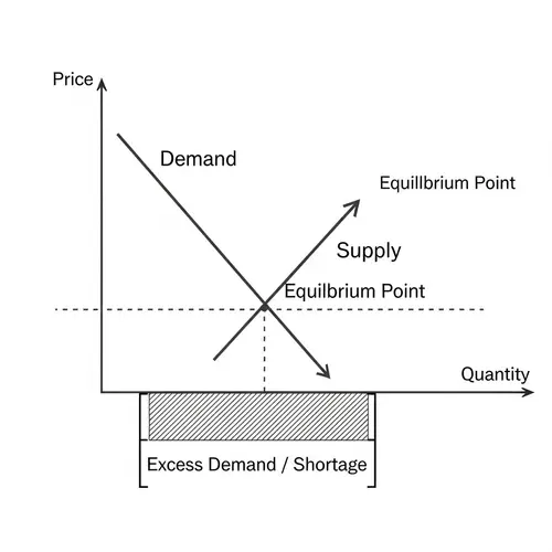 Demand and Supply Diagram: Excess Demand Explained