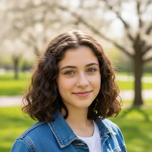 Diverse Hispanic and Caucasian 16-Year-Old Portrait | Spring Park Background
