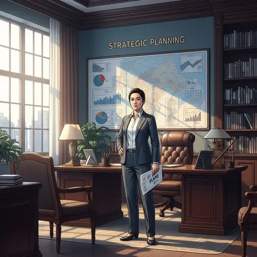 Confident Asian Female Leader in Professional Office Setting