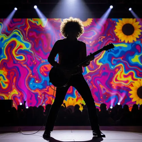 Jimi Hendrix Silhouette: Rock Guitarist Icon