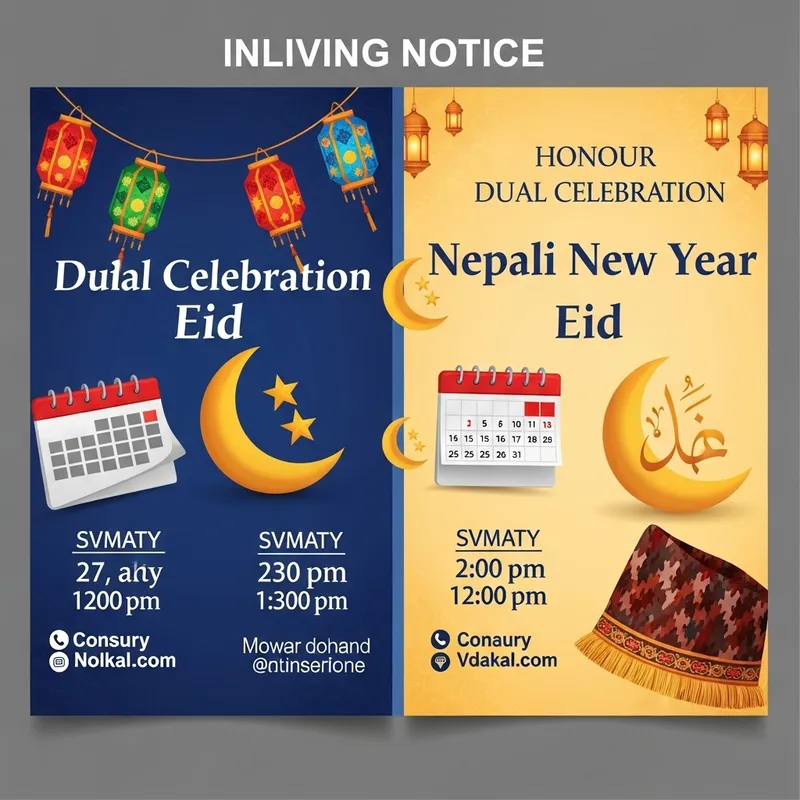 Nepali New Year & Eid Celebration Notice Template