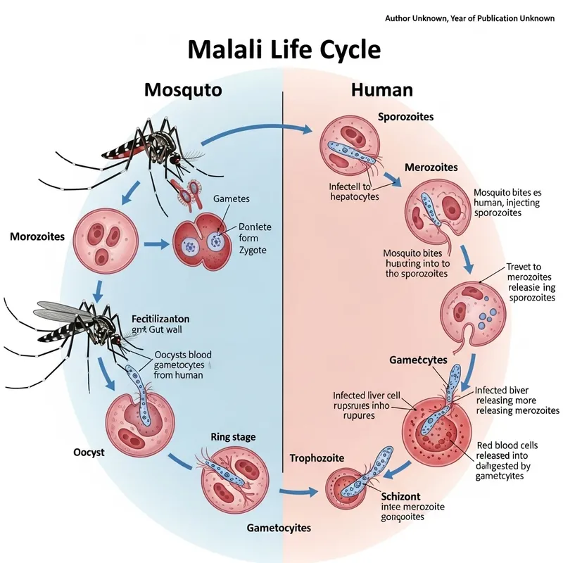 Detailed Malaria Life Cycle: Mosquito to Human Host Detailed Malaria Life Cycle: Mosquito to Human Host