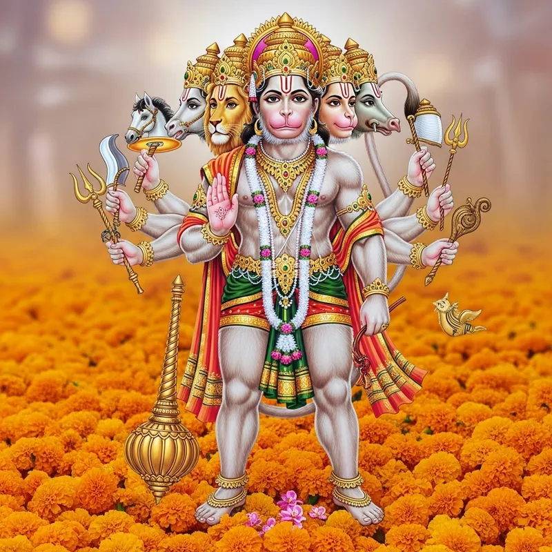 Panchmukhi Hanuman: Symbolism of Five Faces in Hindu Deity