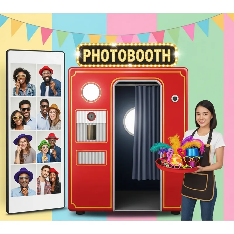 Vibrant Photobooth Advertisement: Classic PhotoBooth Fun Vibrant Photobooth Advertisement: Classic PhotoBooth Fun
