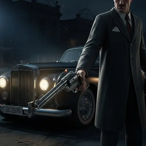 Vintage Mafia Mobster with Gun | 4k VSH Style