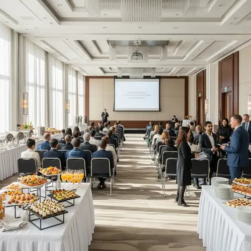 Corporate Event Setting with Diverse Audience | Networking Atmosphere