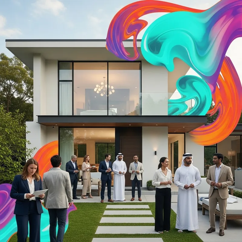 Contemporary Real Estate with Abstract Elements