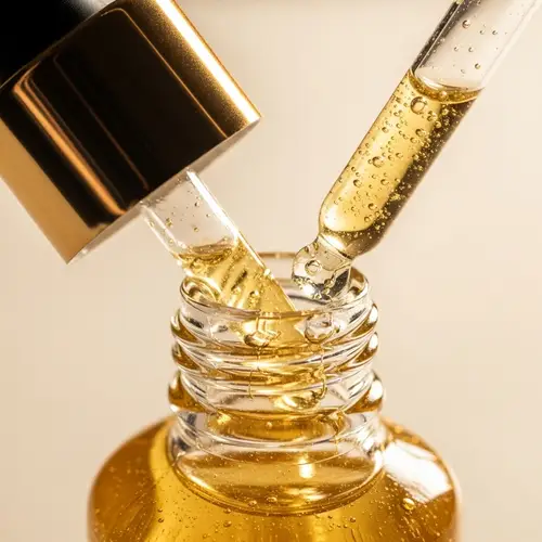 Elegant Shimmering Body Oil Dropper Bottle
