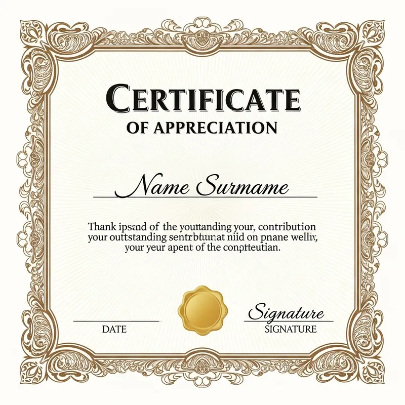 Exquisite Appreciation Certificate Design Exquisite Appreciation Certificate Design