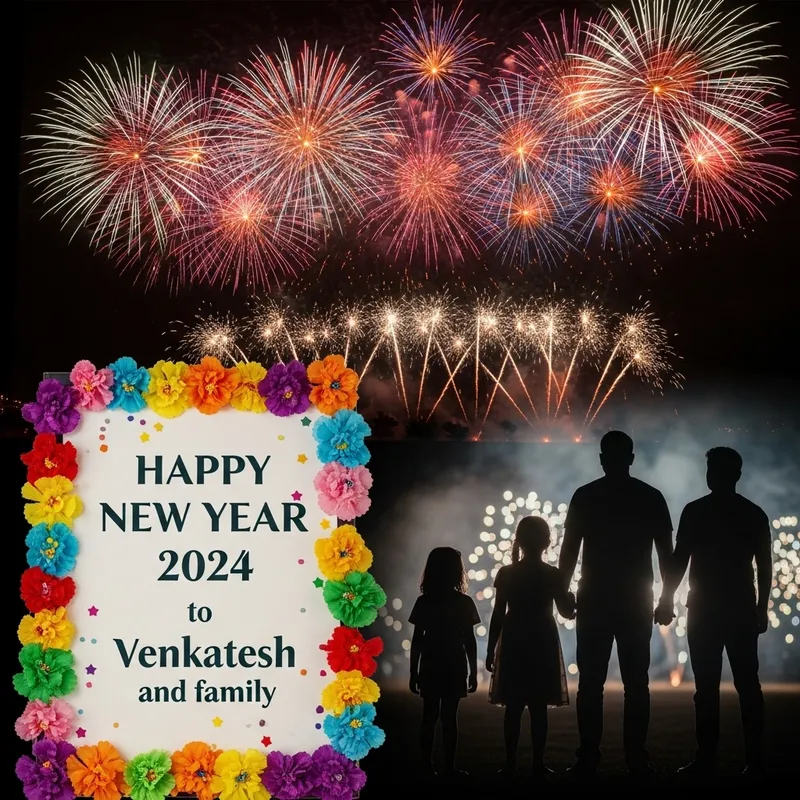 Happy New Year 2024 | Venkatesh Family Firecracker Celebration