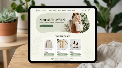 Sustainable E-commerce UI Design for High-End Brands