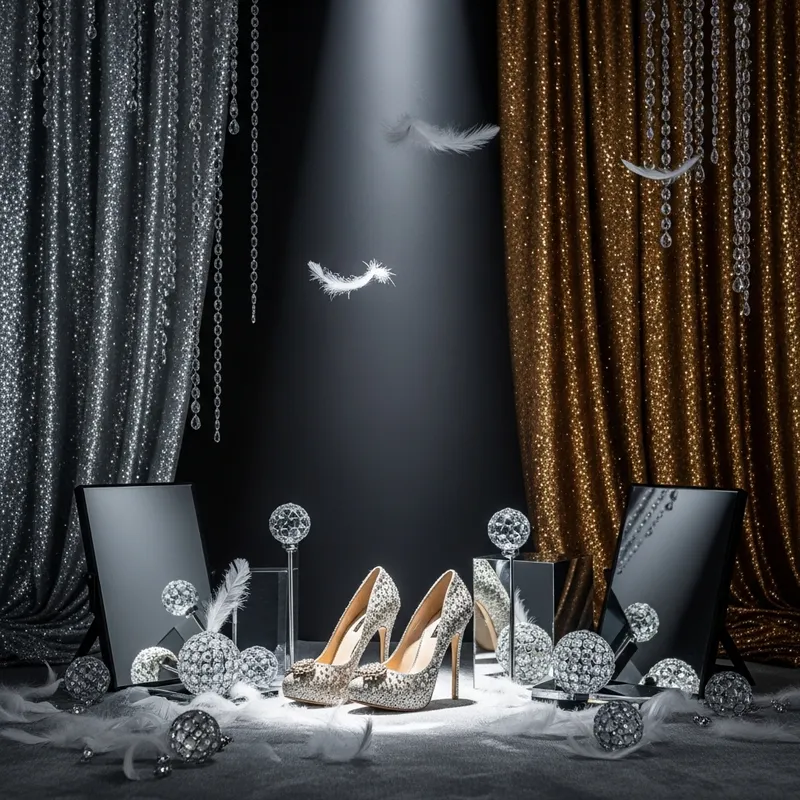 Glamorous High-Heeled Shoes: Opulent Fashion Photoshoot