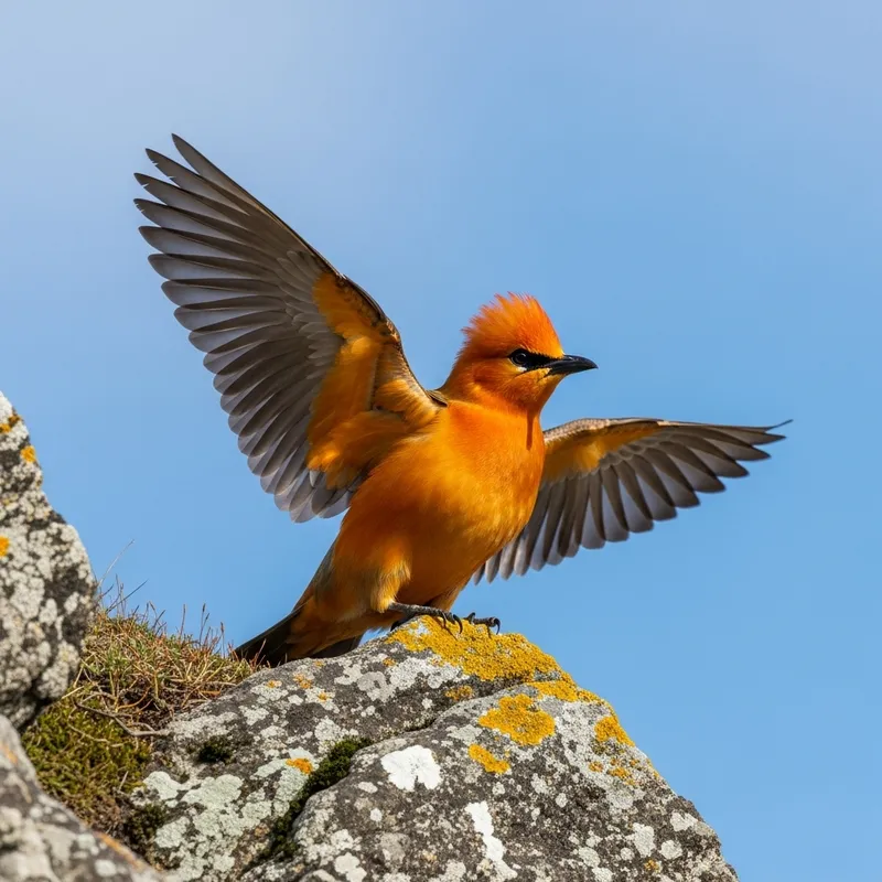 Rock Bird: Stunning Plumage of the Cliff