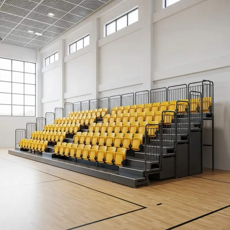 Telescopic Bleachers in Indoor Sports Hall