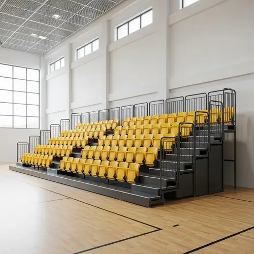 Telescopic Bleachers in Indoor Sports Hall