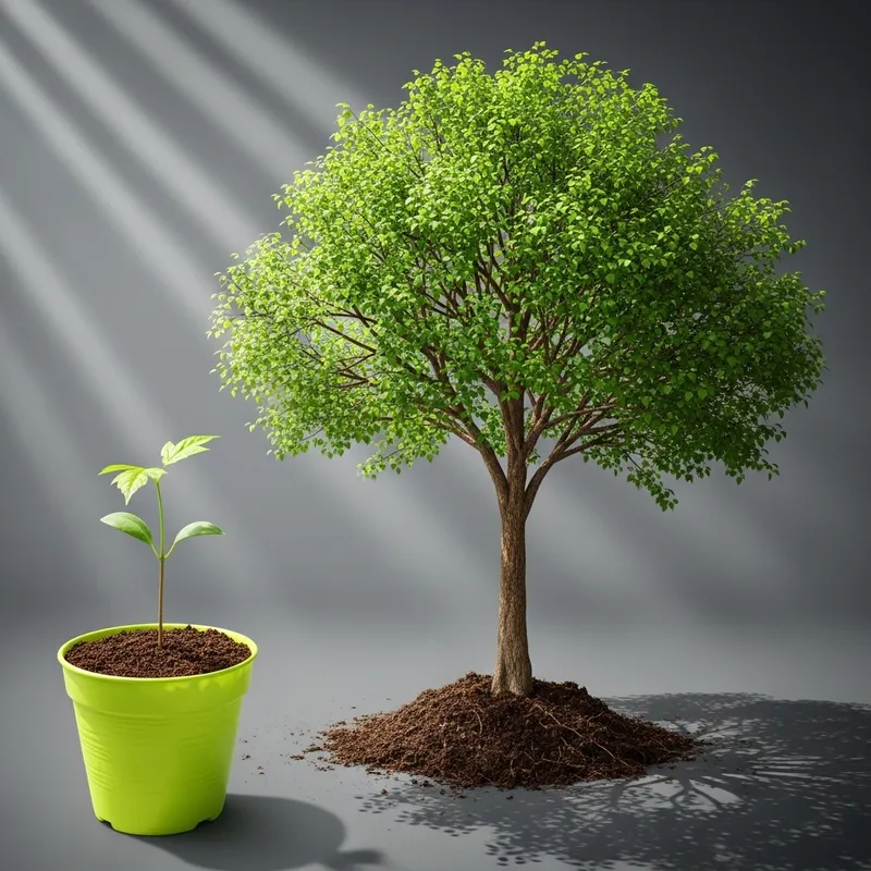 Small Plant to Majestic Tree: Growth & Transformation