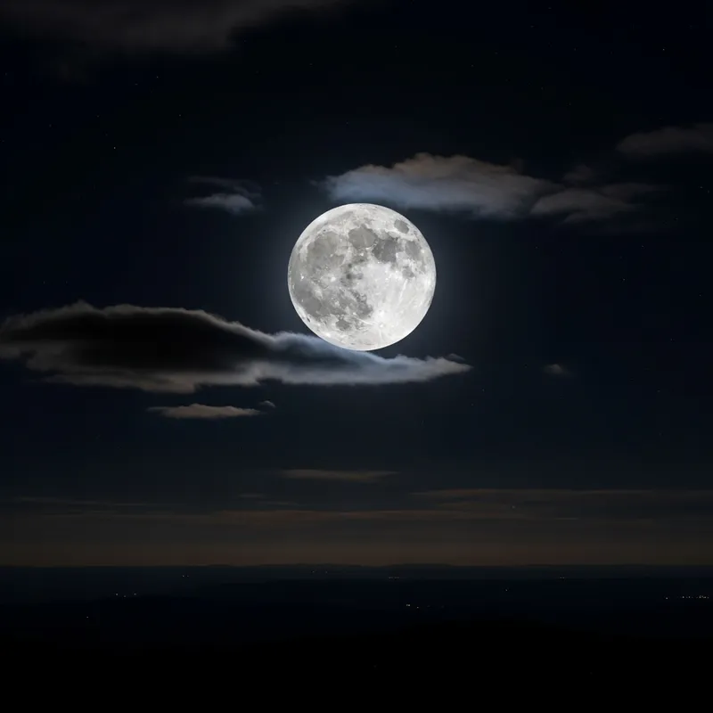 Serenity of the Glowing Full Moon Night