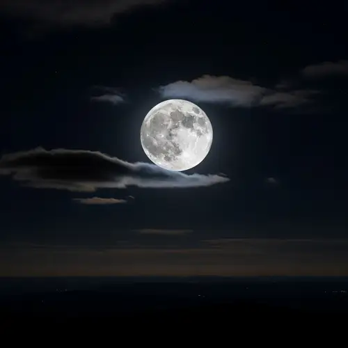Serenity of the Glowing Full Moon Night
