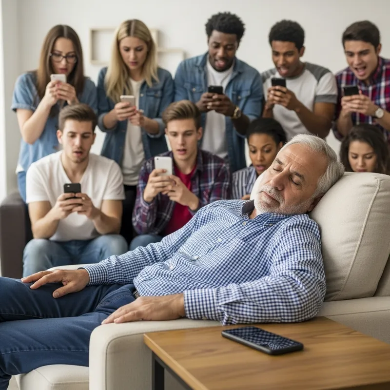 Peaceful Middle-Eastern Man Sleeping During Social Media Blackout