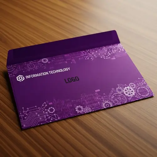 Elegant Purple A4 Envelope for IT Companies