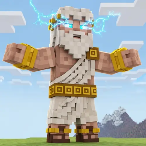 Zeus Minecraft Skin: Lightning God Design
