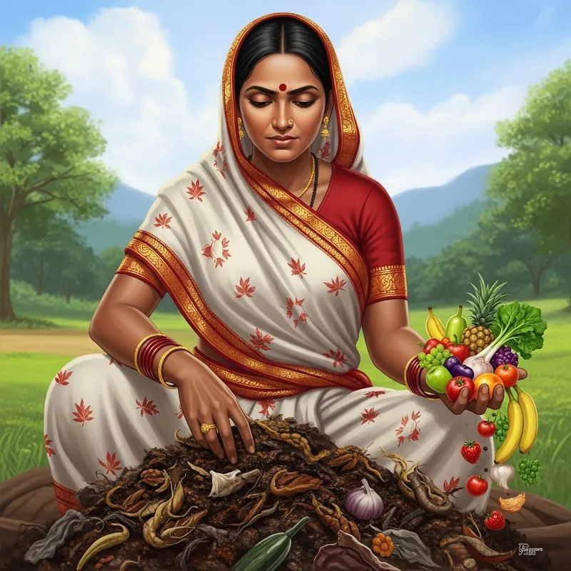 Mother Nature Recycling Food Waste into Abundant Meal