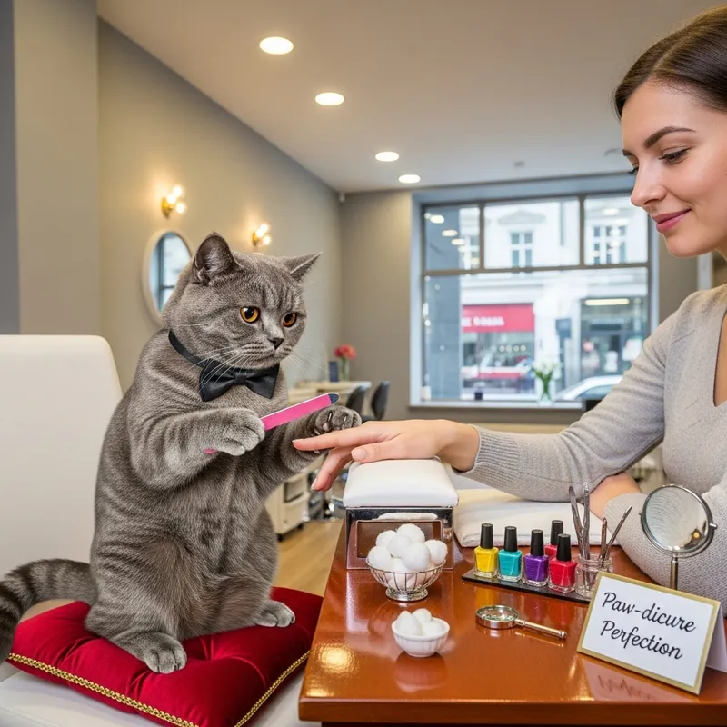 British Shorthair Cat Nail Artist | Purrfect Manicure
