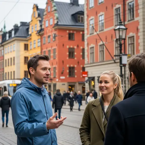 Scandinavian Conversation on Stockholm Streets