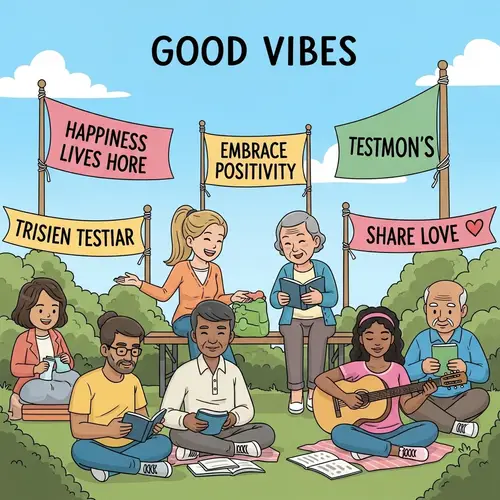 Diverse Group Sharing Positive Testimonials in Peaceful Park