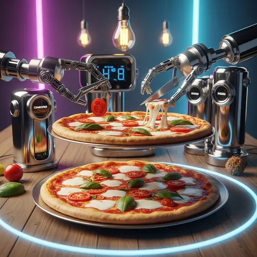 Retro-Futuristic Pizza Delights: A Culinary Adventure
