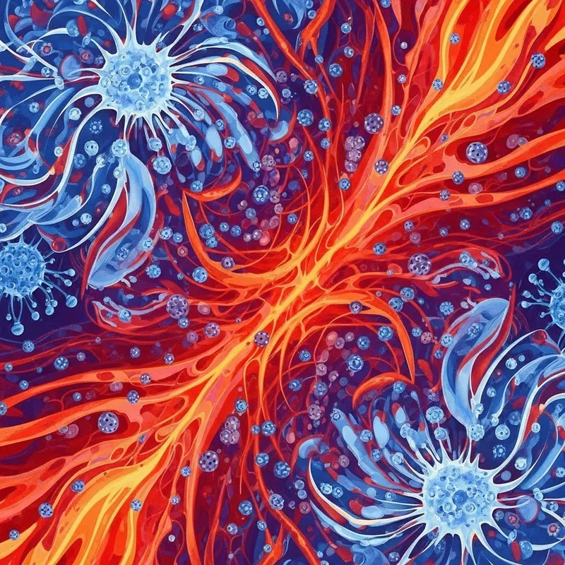 Enterovirus Meningitis Abstract Art