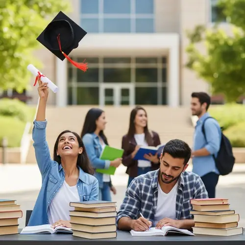 University Campus Life: Diverse Students' Journey to Graduation