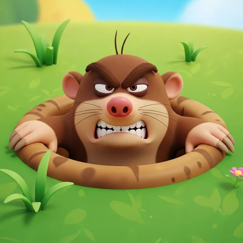 Comical Angry Mole Peek-a-Boo | Mobile Game Style
